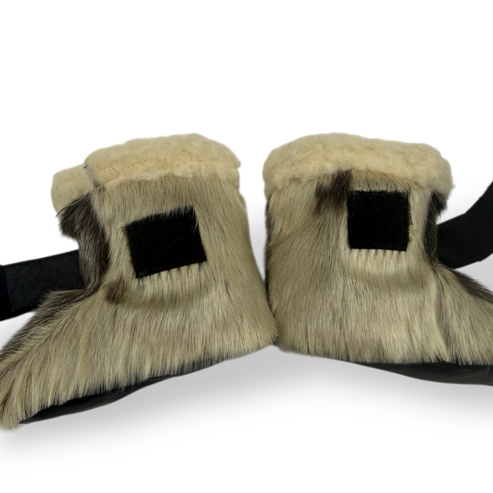 Infant Shearling & Seal Fur Booties – Size 18 Months Moccasins Cold Weather - Picture 6 of 7